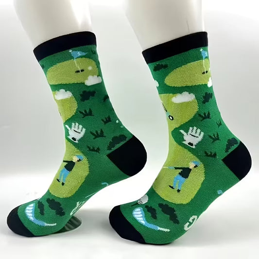 Women's Novelty Socks-Golf