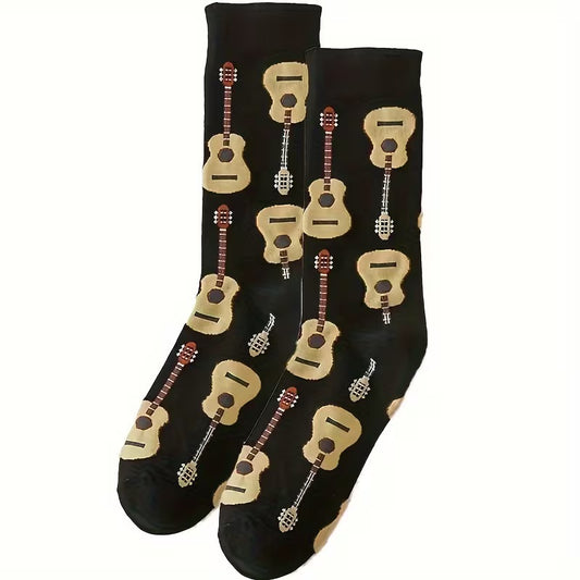 Women's Novelty Socks-Guitars
