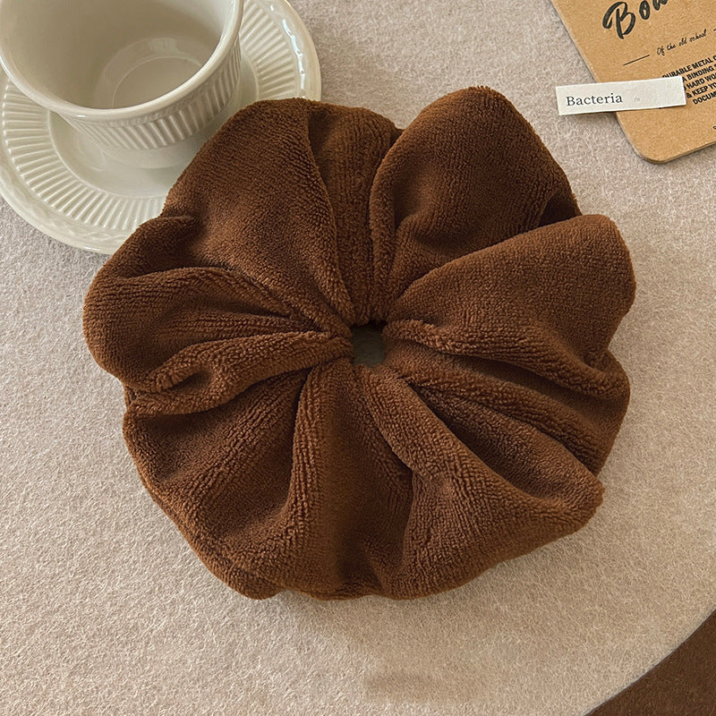 Oversized Scrunchie-Brown