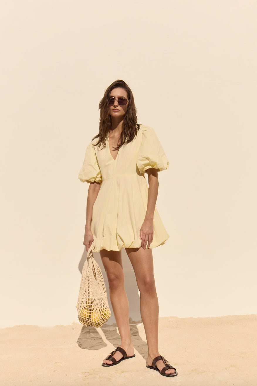 PALMA DRESS-BUTTER (Final Sale)