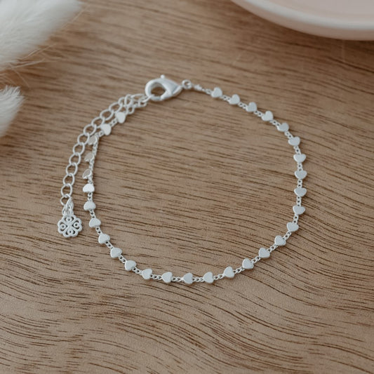 Heart Chain Bracelet-silver