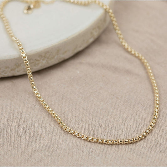 Cord Link Necklace-Gold