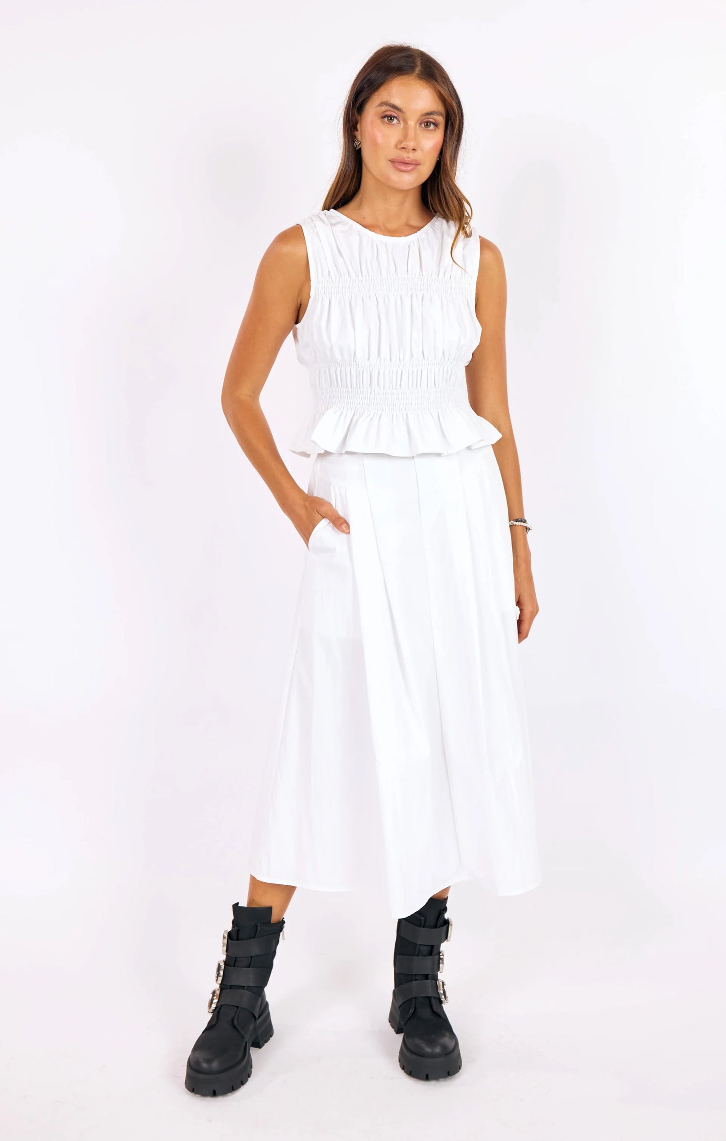 Central Park Ruched Tank( final sale)