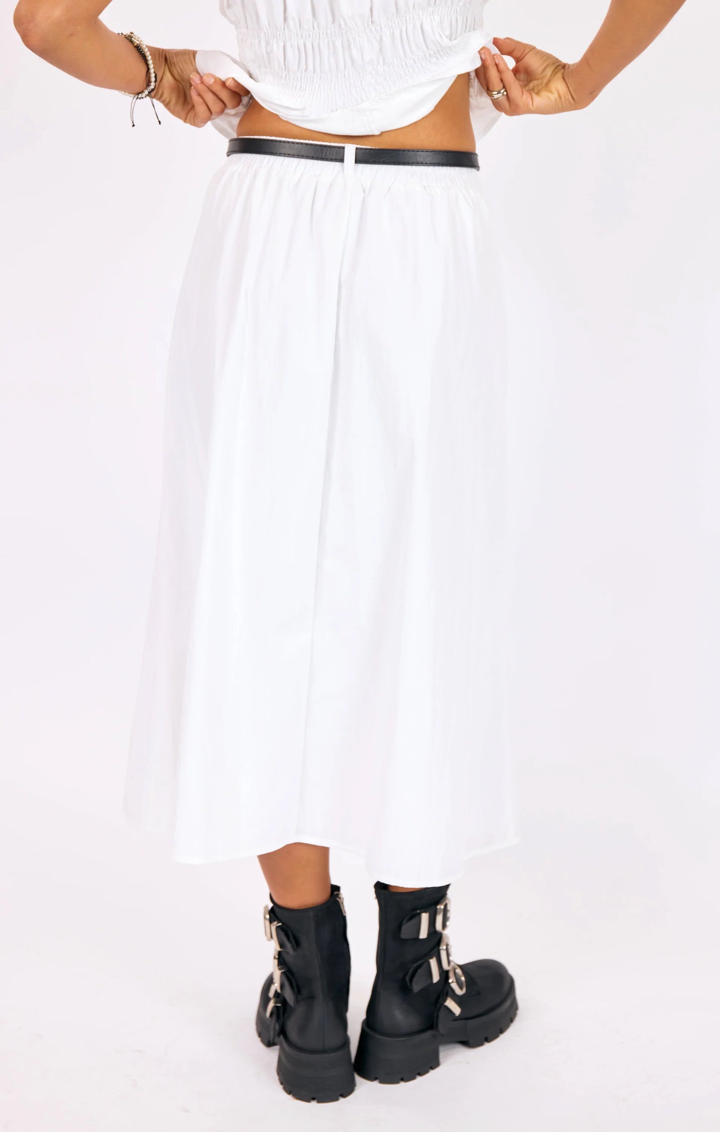 Central Park Midi Skirt W Belt