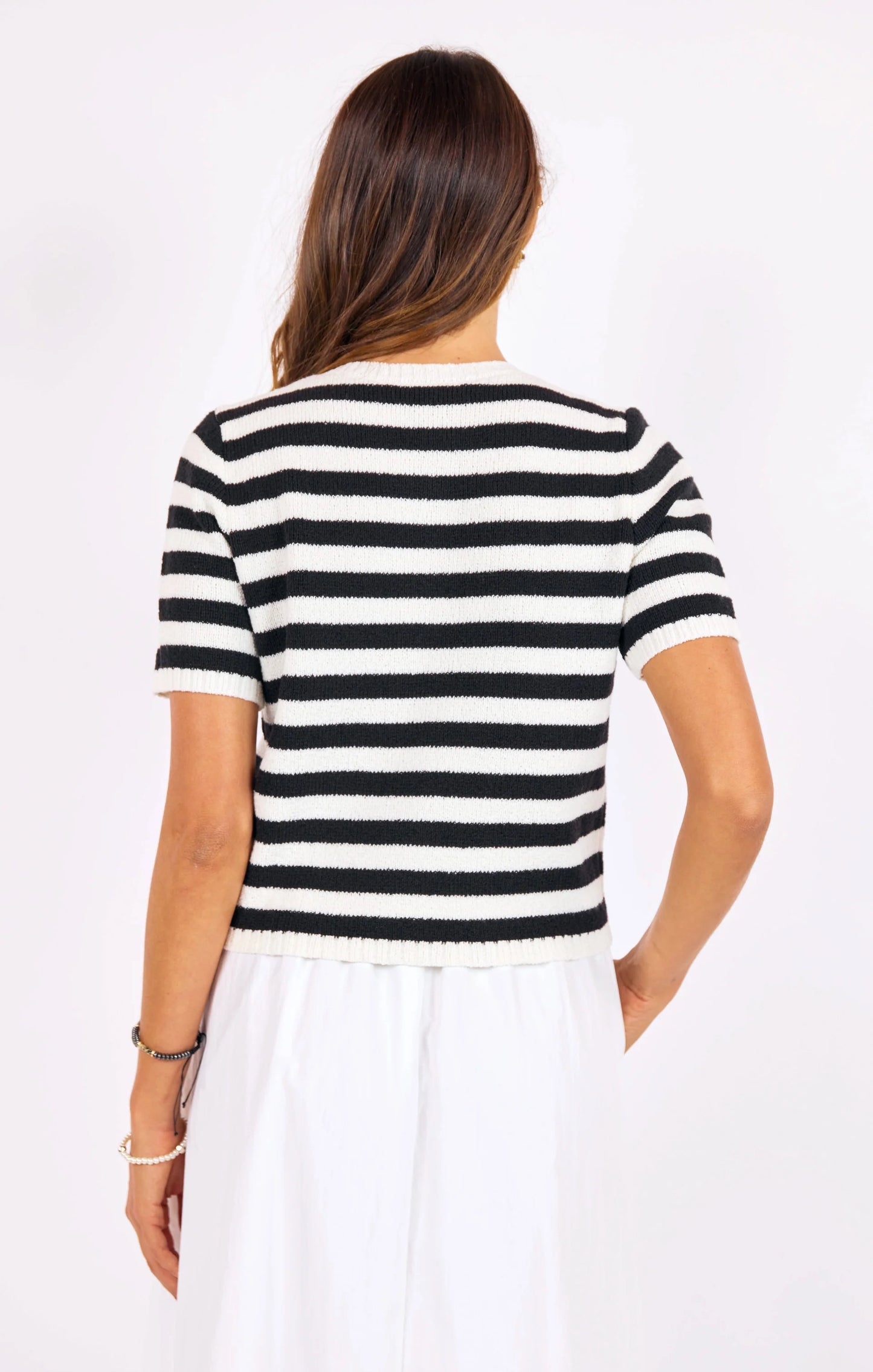 Daphne Stripe Button Cardigan