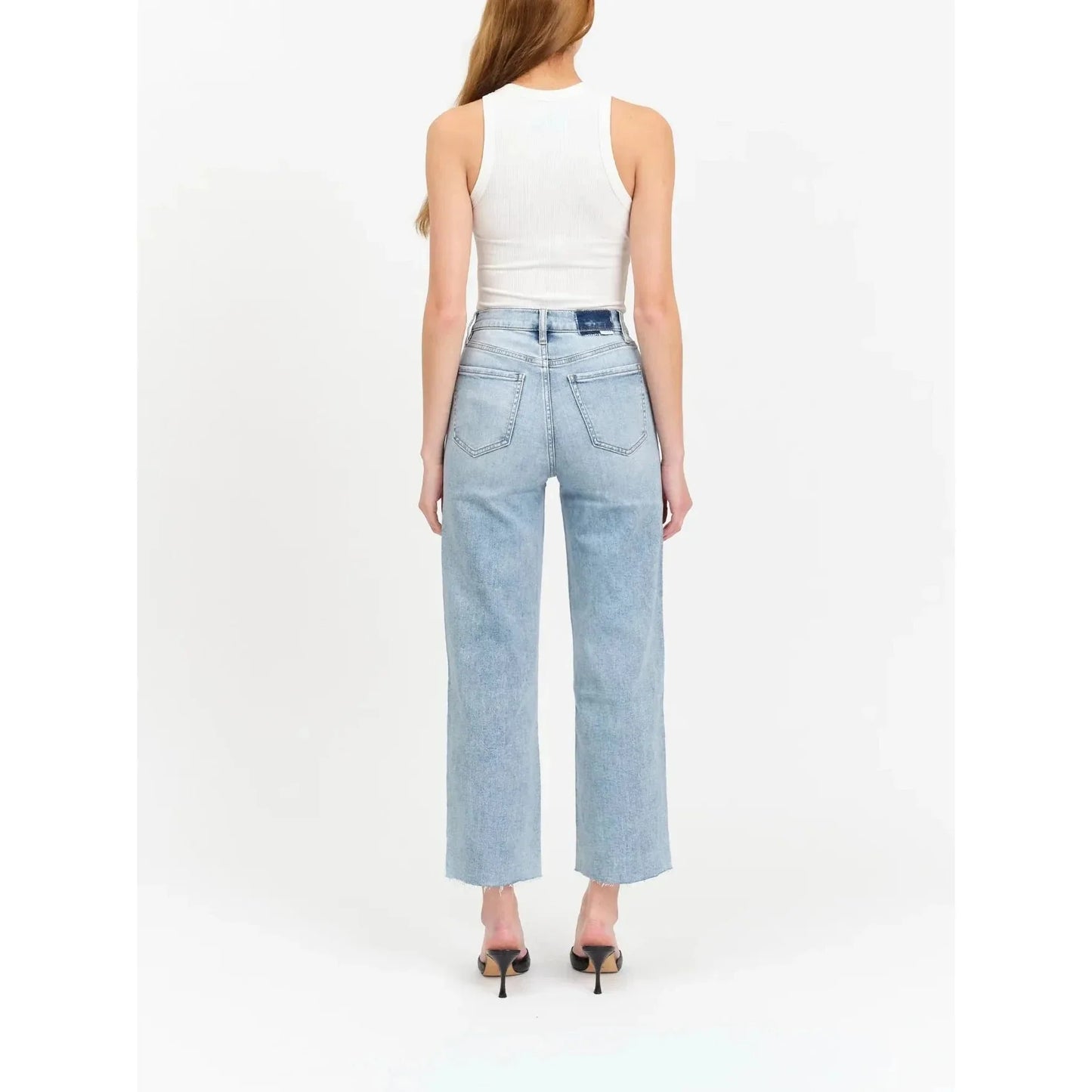 PLEASER HIGH RISE WIDE LEG ANKLE IN MIRACLE