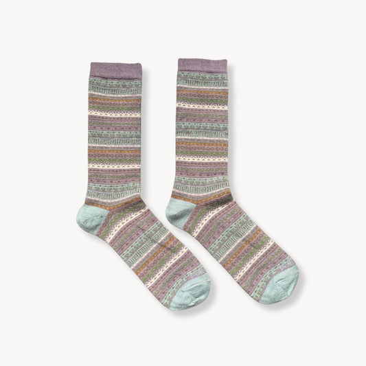 Alpaca Crew Socks- Dusty Rose