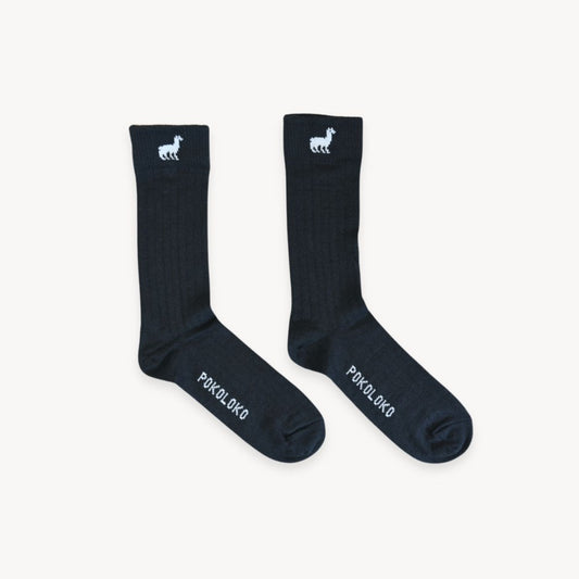 Alpaca Socks-Everyday-Black-XL