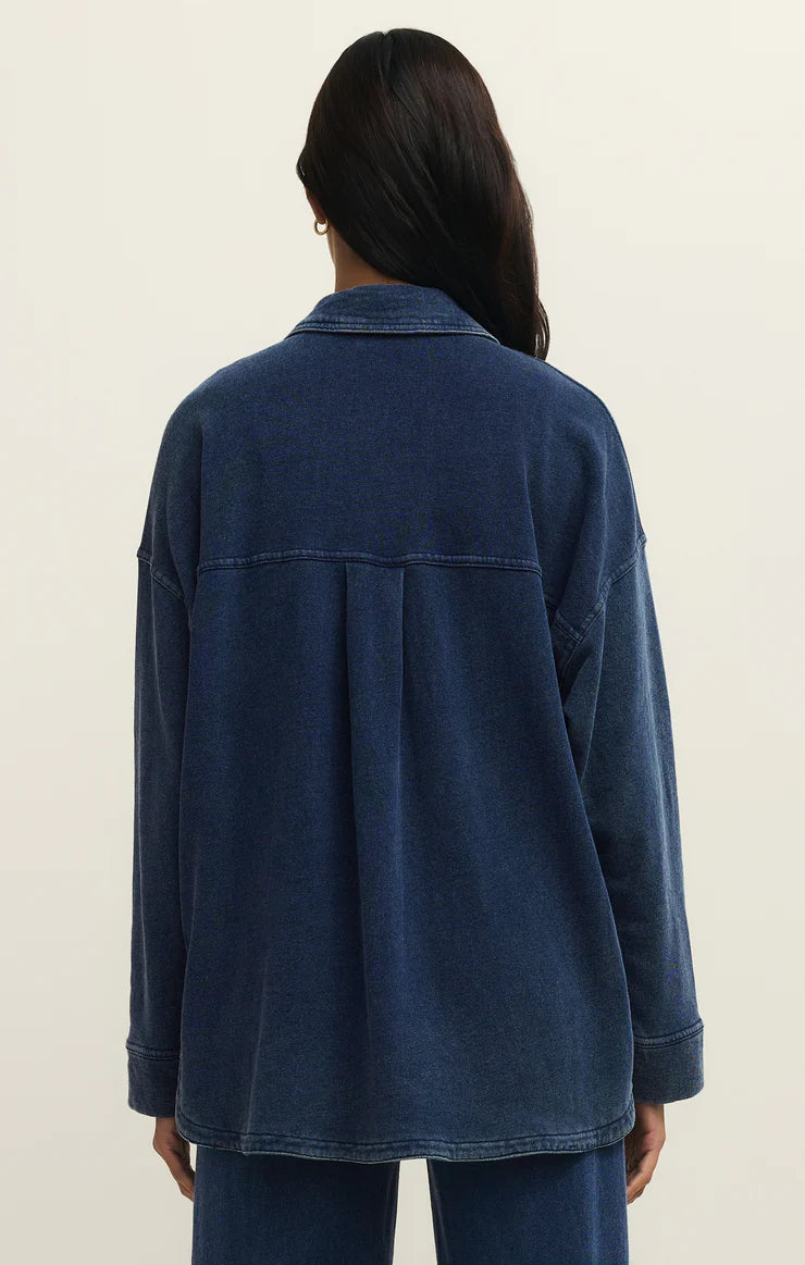 ALL DAY KNIT DENIM JACKET-INDIGO