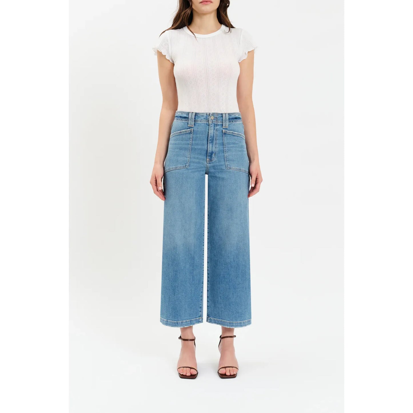 VALLEY GIRL- HIGH RISE PATCH POCKET ANKLE