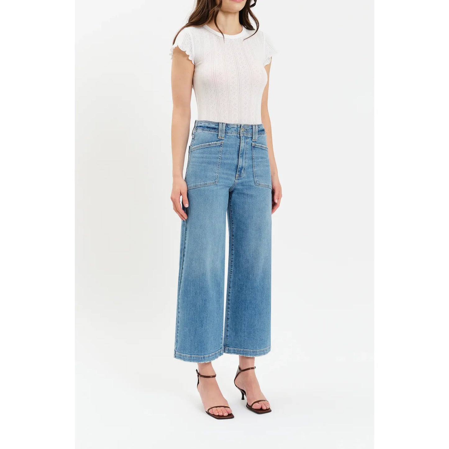 VALLEY GIRL- HIGH RISE PATCH POCKET ANKLE