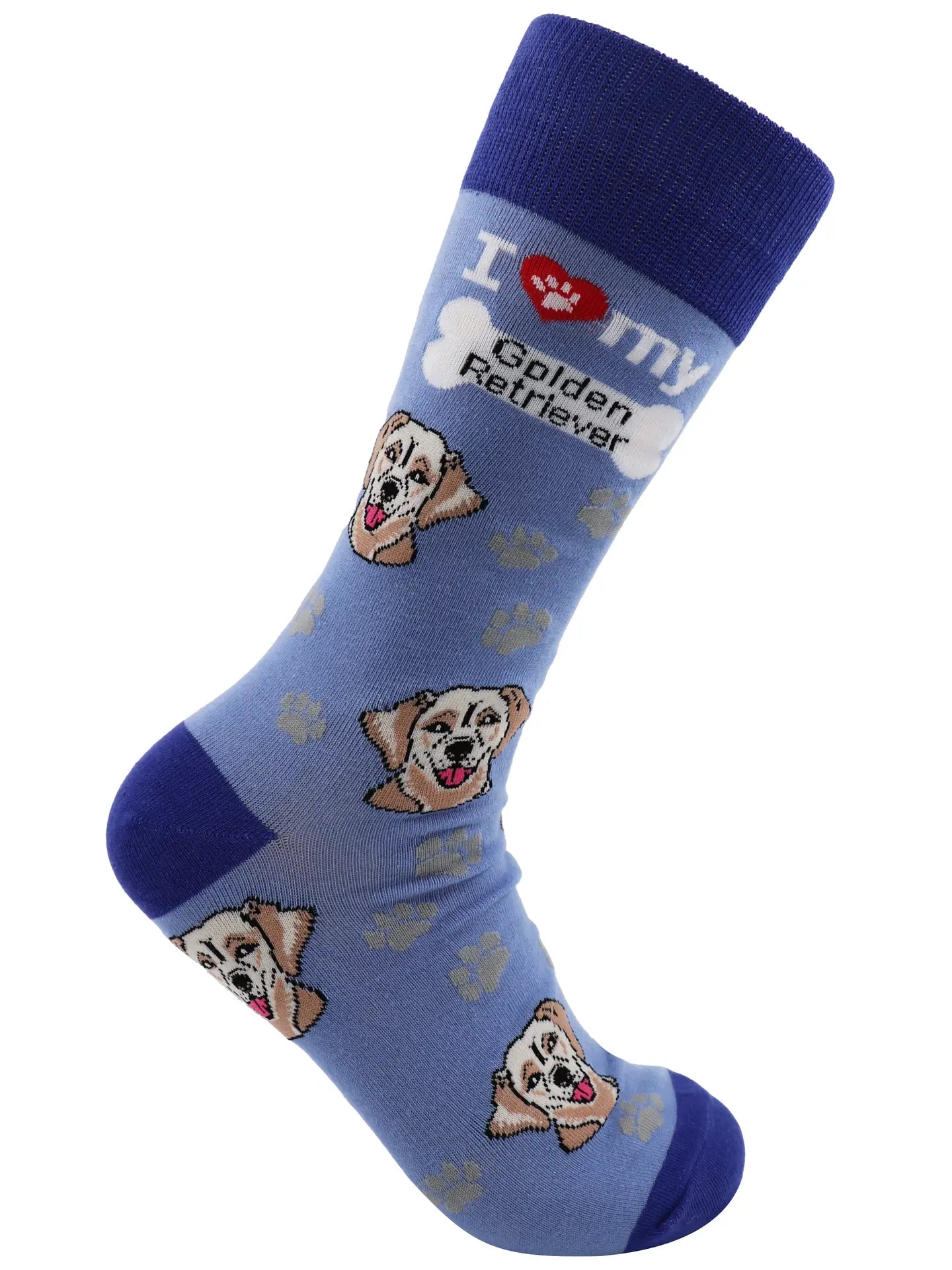 Unisex I Love Golden Retriever Socks