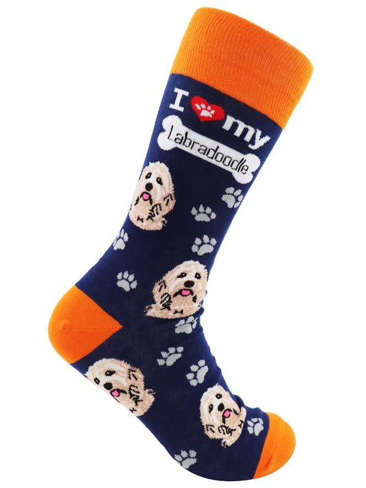 Unisex I Love Labradoodle Socks