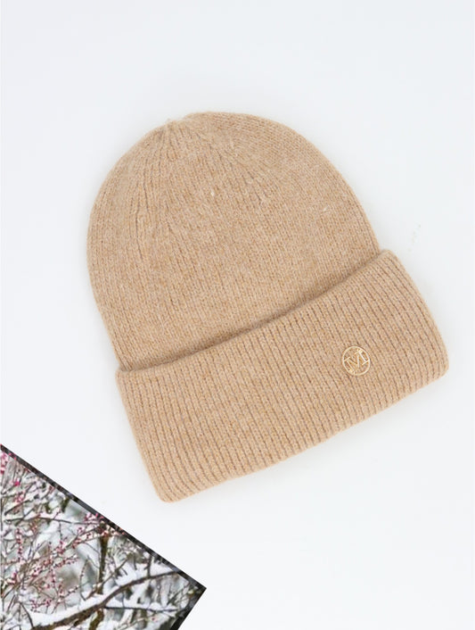 Cashmere Feeling Toque-Beige
