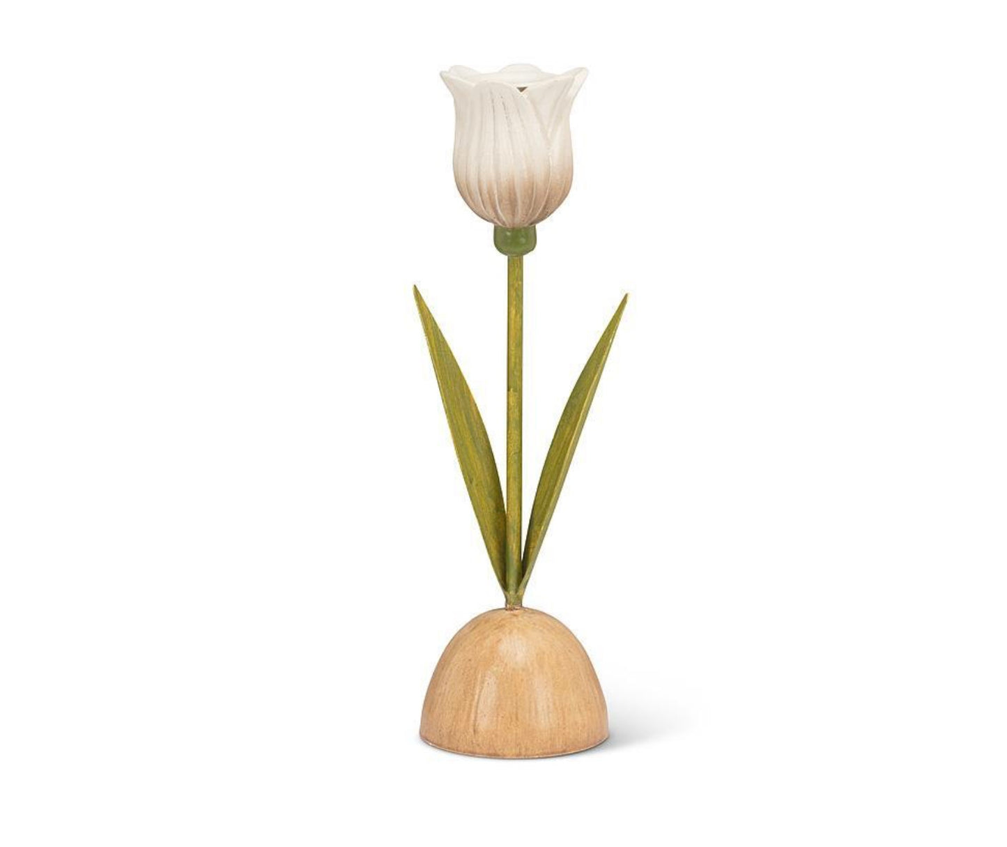 Tulip Taper Holder-White
