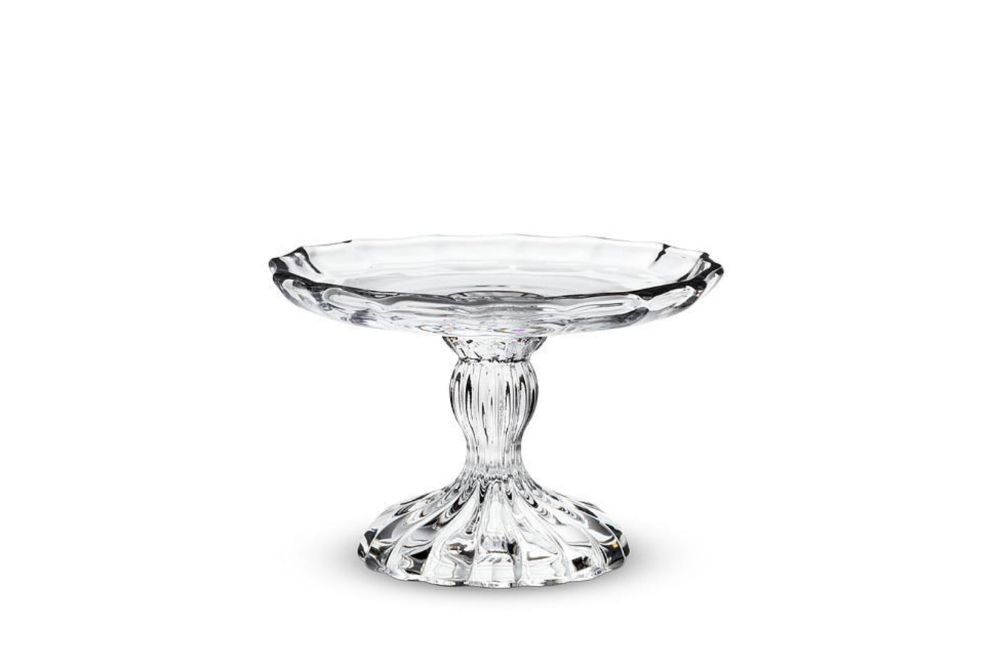Small Embossed Pedestal Plate