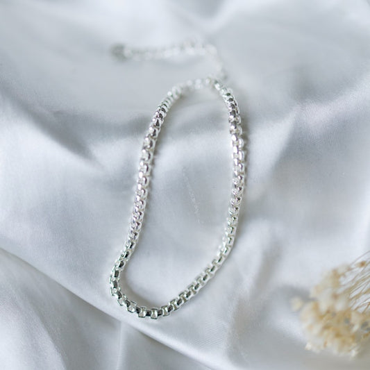 Anklet Cord Link Style-silver