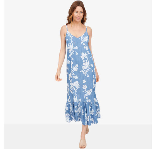 MAXI-DRESS/BOTTOM FRILL