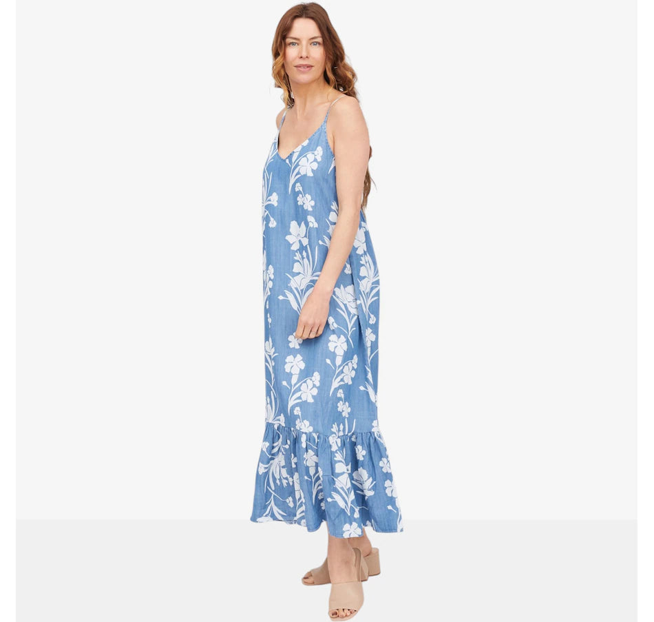 MAXI-DRESS/BOTTOM FRILL