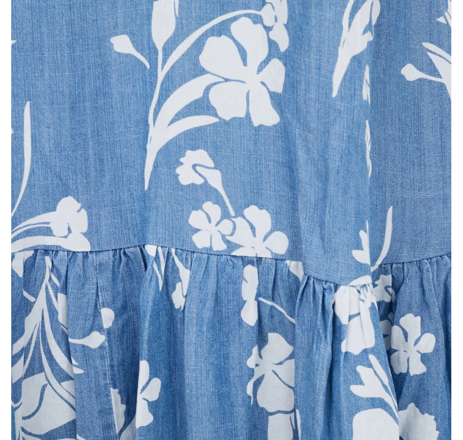MAXI-DRESS/BOTTOM FRILL