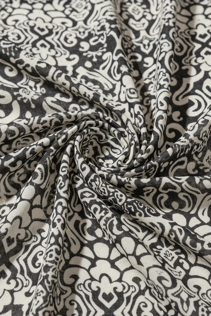 V-NECK EMPIRE WAIST MAXI DRESS