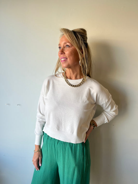 Polly Sweater-Pearl