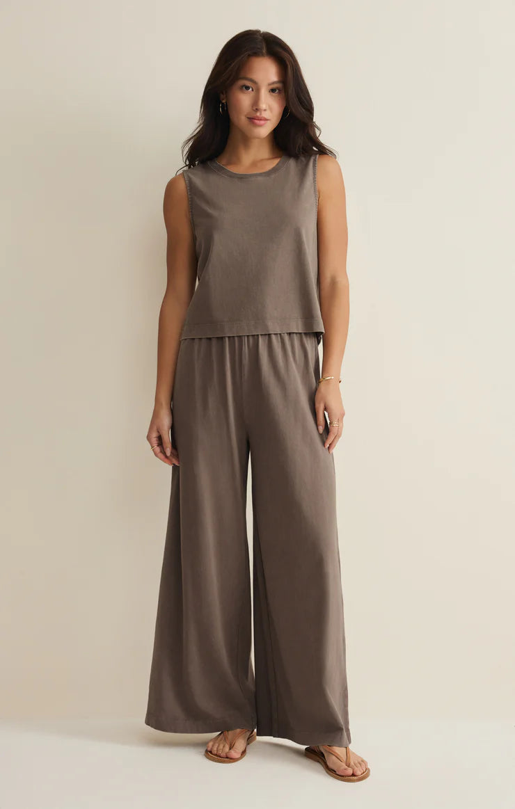 SLOANE JERSEY MUSCLE TANK-PERFECTLY TAUPE
