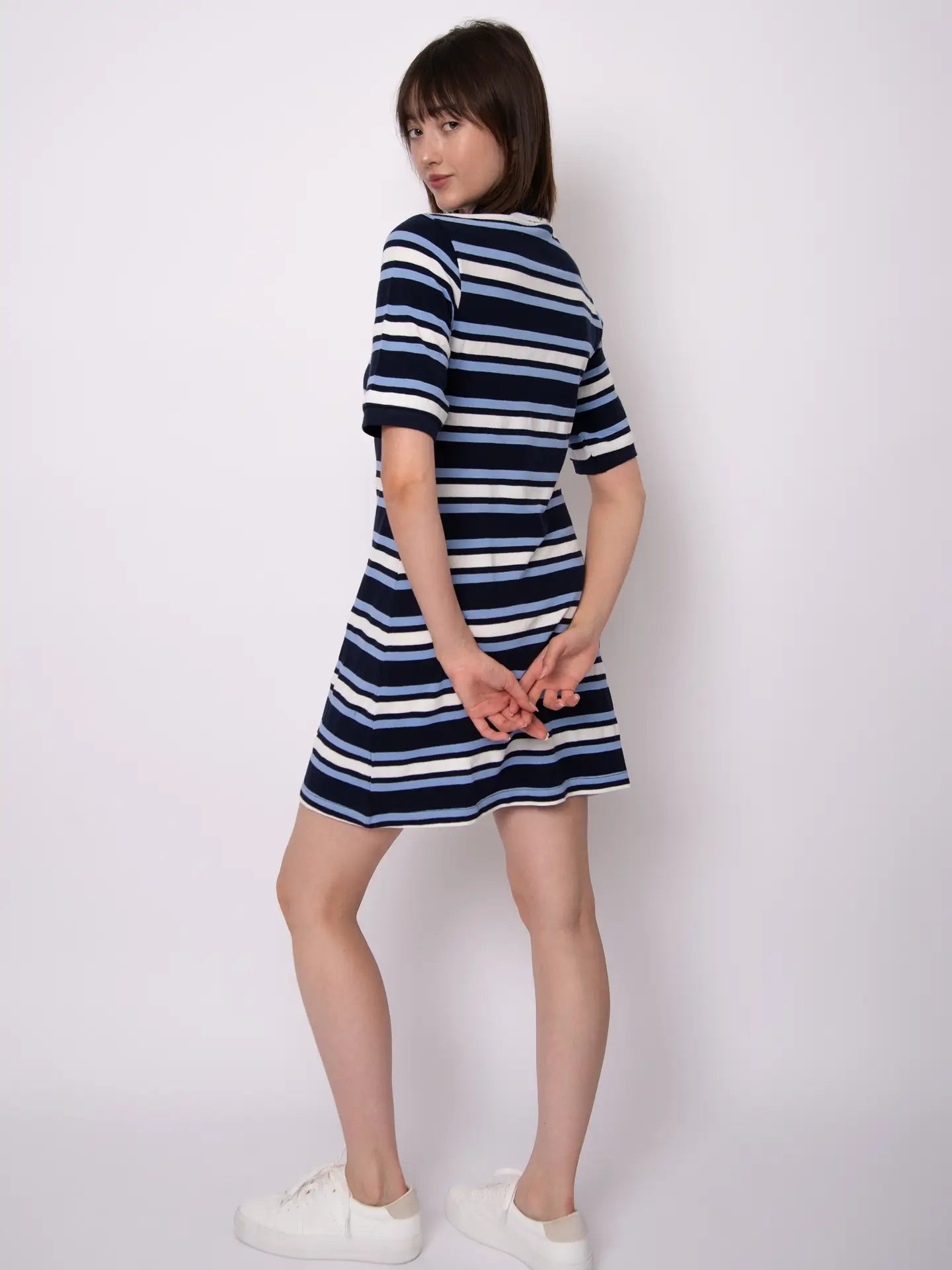 Jamilla Short Sleeve Polo Neck Dress(Final Sale)