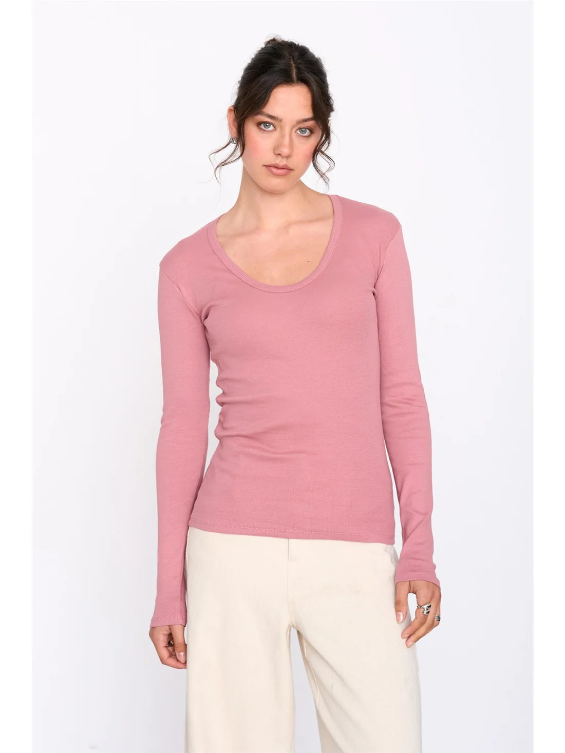 Dusty Pink Long Sleeve Tee