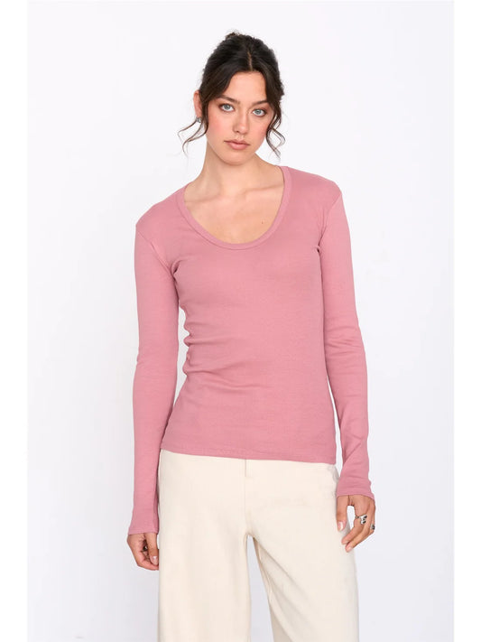 Dusty Pink Long Sleeve Tee