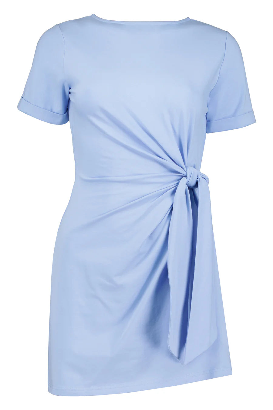 Side Tie Beach Dress-Blue