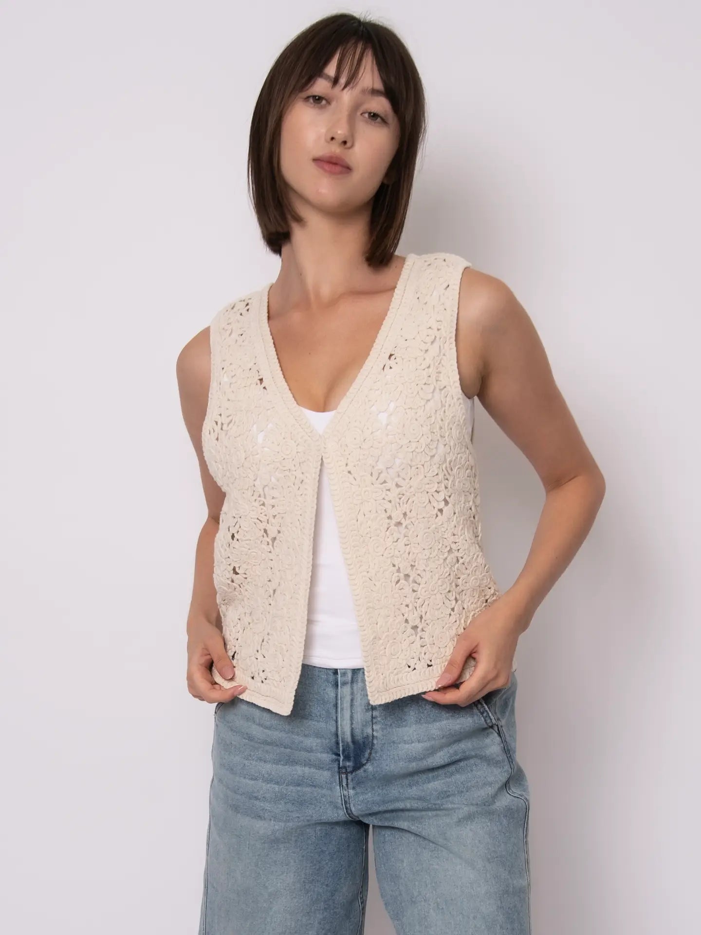 Sloane Sleeveless V-Neck Cardigan