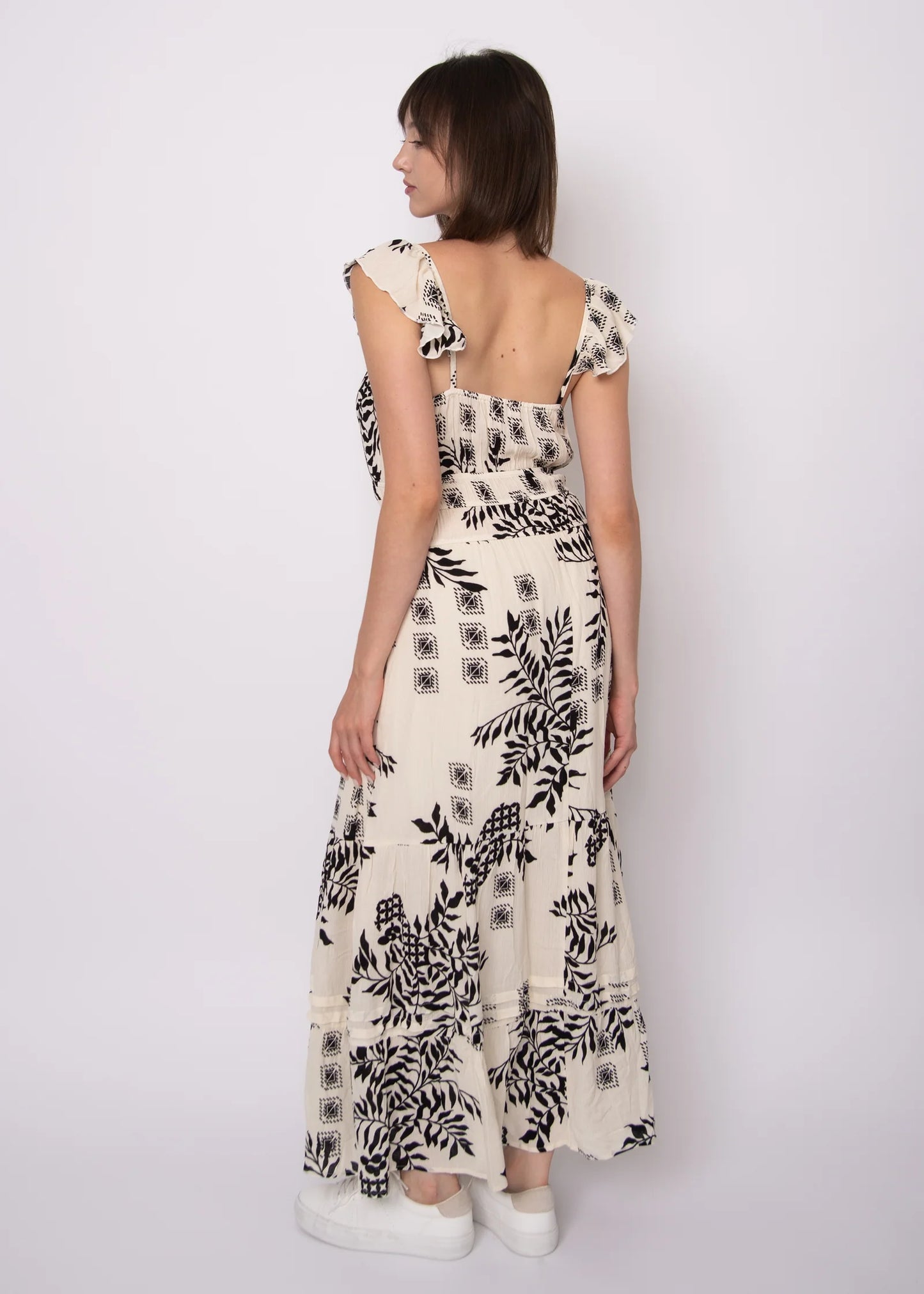 Aerie Crinkle Dress-Off White