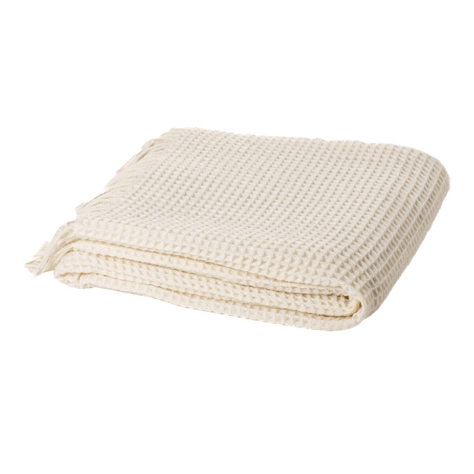 Coco Waffle Throw-Cream