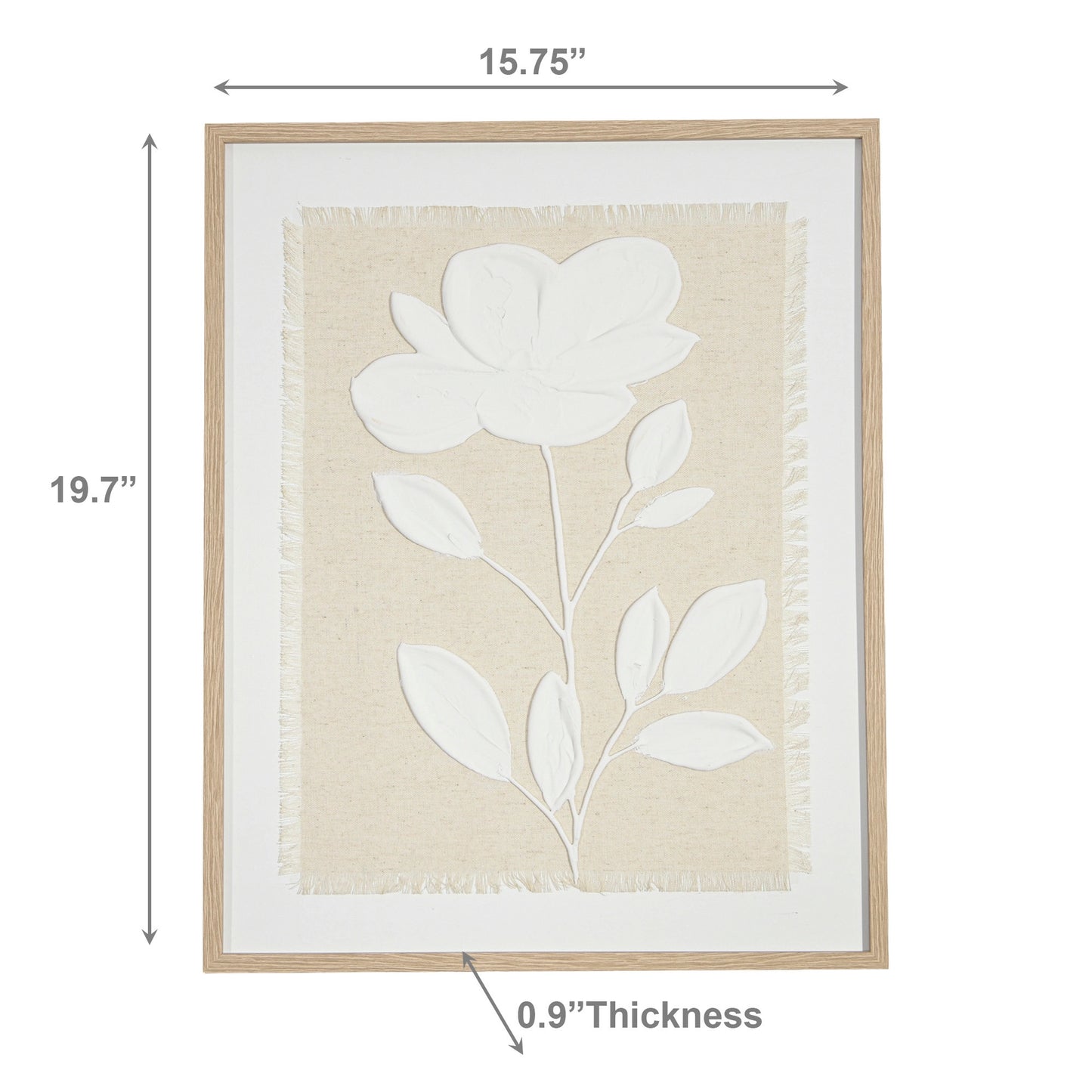 Framed Handpainted Wall Art (Flora)