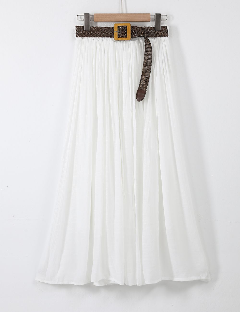 One Size Maxi Skirt-White