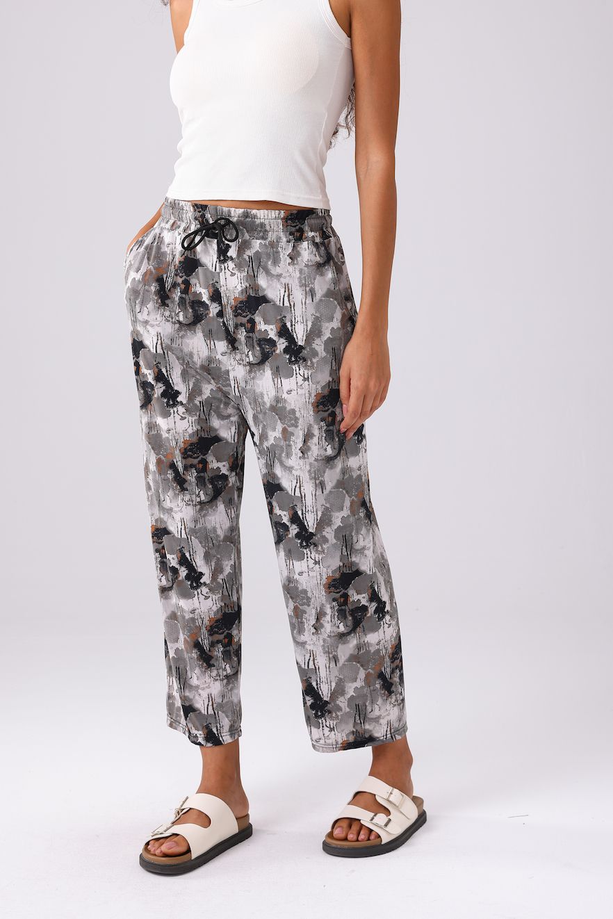 Summer Stretchy Pant-Blk/Gry One Size (FINAL SALE)