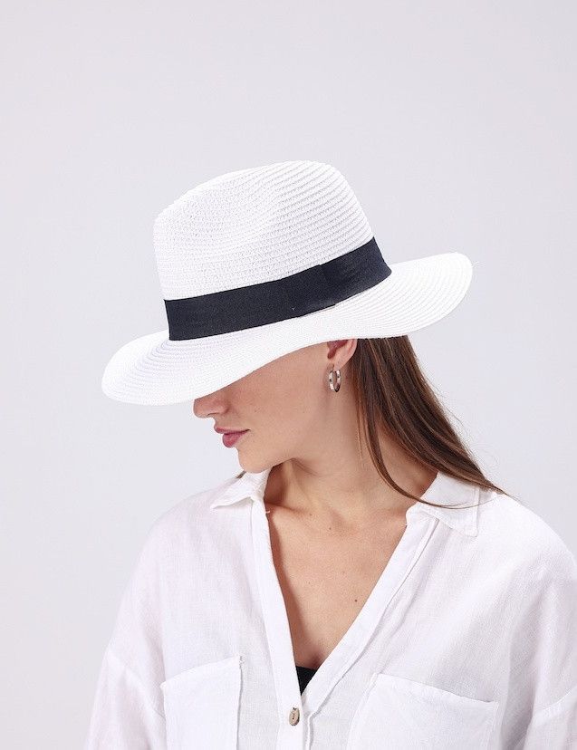 Liane Fedora Hat-White