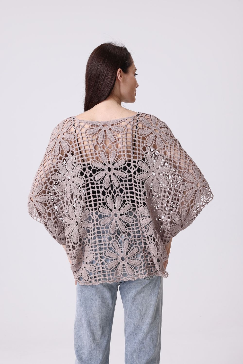 Crochet Top-Taupe (Final Sale)