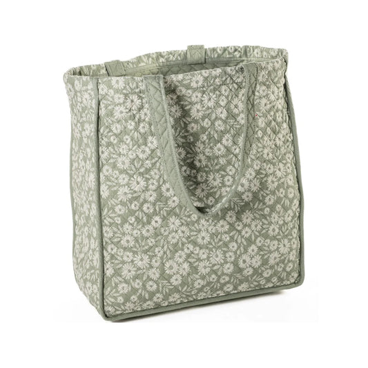 MAGGIE GREEN TOTE BAG WITH SMALL FLOWERS
