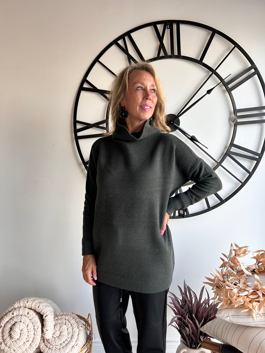 Nancy Ottoman Sweater-Dark Ivy