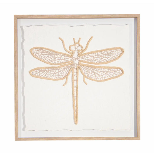 Framed Paper Art with 3D Effect-Dragonfly