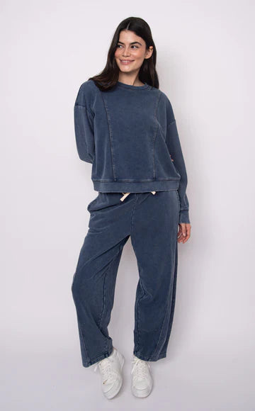 KACEY FRENCH TERRY SWEATSHIRT-DARK BLUE