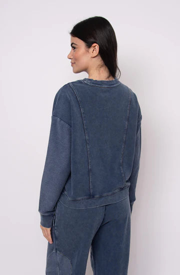 KACEY FRENCH TERRY SWEATSHIRT-DARK BLUE