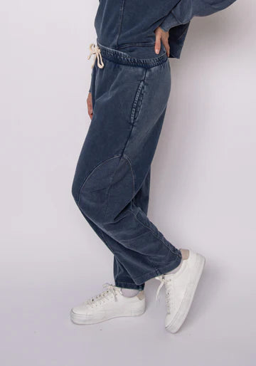 SILCO TERRY PANT-DARK BLUE