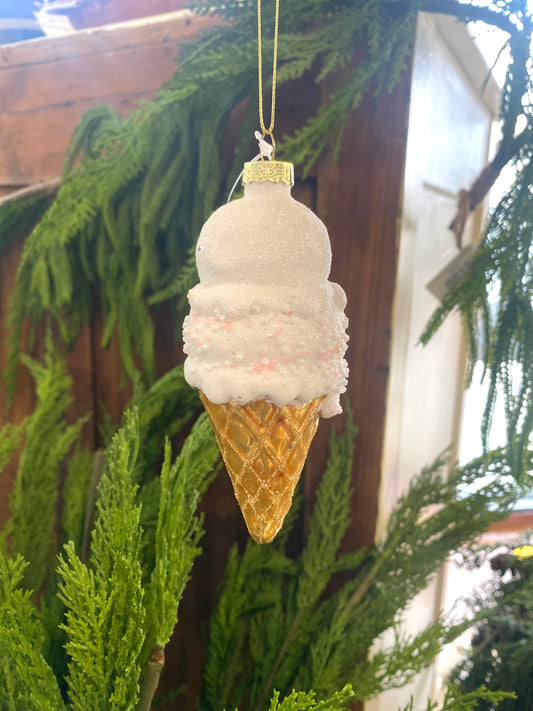 Glass Ice Cream Ornament