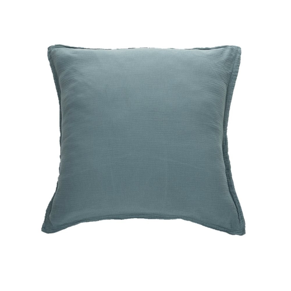 Muslin Cushion -Steel Blue