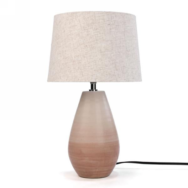 Brown & beige base table lamp