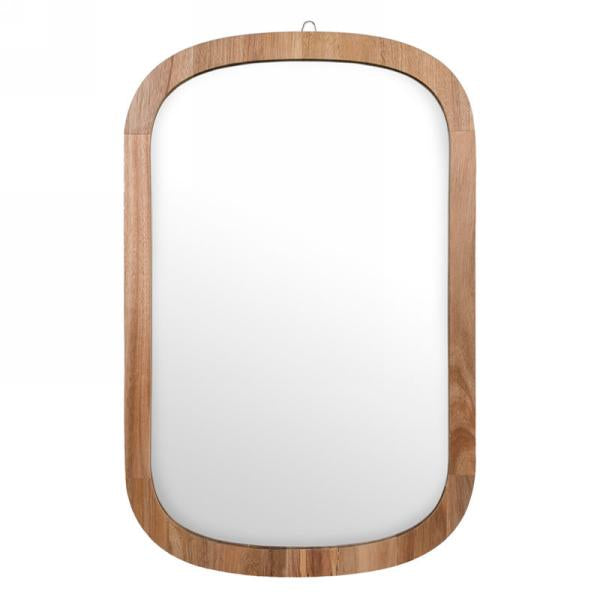 Rect wood-like trim mirror