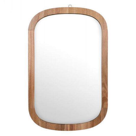 Rect wood-like trim mirror